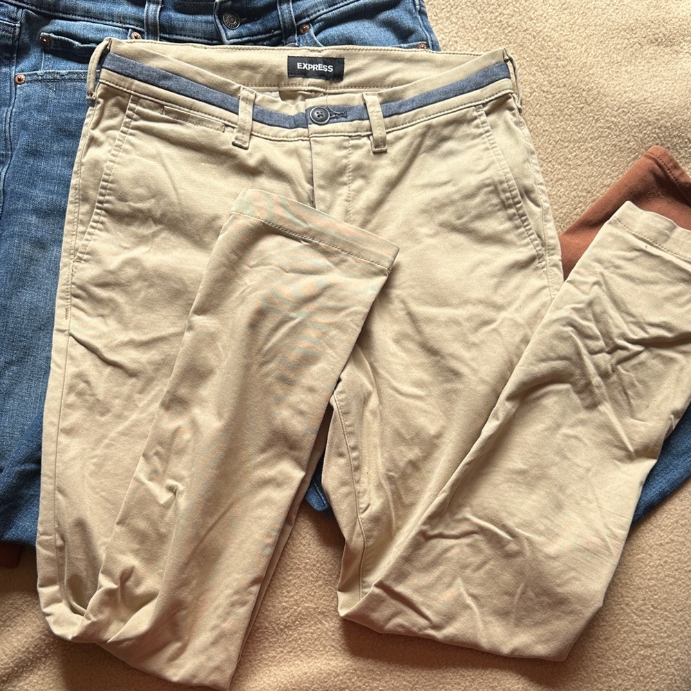 Express Men's Jeans/Chino Bundle - Skinny and Athletic Slim - Picture 2 of 13